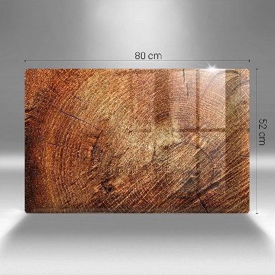 Glasuntersetzer für Grabkerze Holzmaserung des Baumes