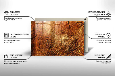 Glasuntersetzer für Grabkerze Holzmaserung des Baumes