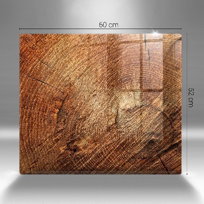 Glasuntersetzer für Grabkerze Holzmaserung des Baumes
