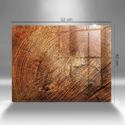 Glasuntersetzer für Grabkerze Holzmaserung des Baumes