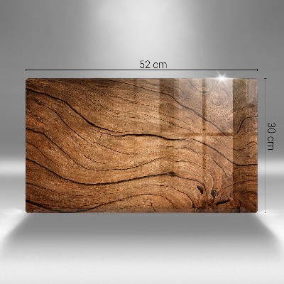 Glasplatte für Grabkerzen Holzbrettstruktur