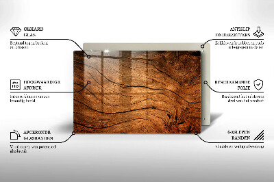 Glasplatte für Grabkerzen Holzbrettstruktur
