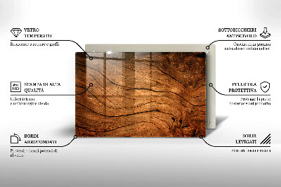 Glasplatte für Grabkerzen Holzbrettstruktur