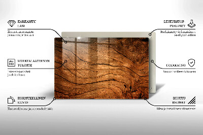 Glasplatte für Grabkerzen Holzbrettstruktur