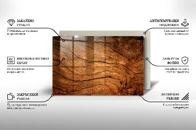 Glasplatte für Grabkerzen Holzbrettstruktur