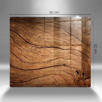 Glasplatte für Grabkerzen Holzbrettstruktur