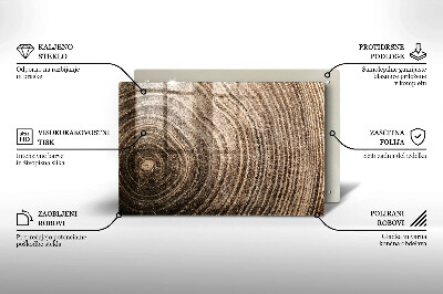 Glasuntersetzer für Grabkerze Holzringe