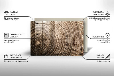 Glasuntersetzer für Grabkerze Holzringe