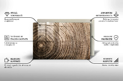 Glasuntersetzer für Grabkerze Holzringe