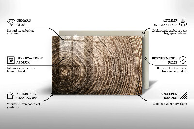 Glasuntersetzer für Grabkerze Holzringe