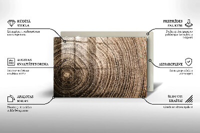Glasuntersetzer für Grabkerze Holzringe