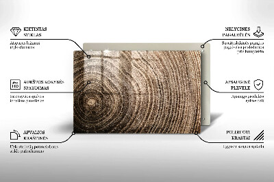 Glasuntersetzer für Grabkerze Holzringe