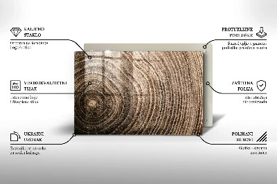 Glasuntersetzer für Grabkerze Holzringe