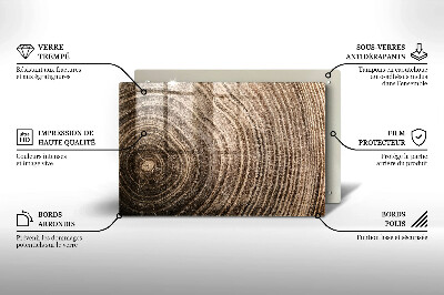 Glasuntersetzer für Grabkerze Holzringe
