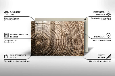 Glasuntersetzer für Grabkerze Holzringe