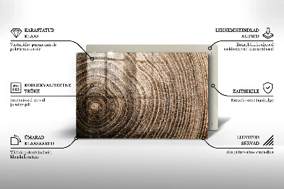 Glasuntersetzer für Grabkerze Holzringe