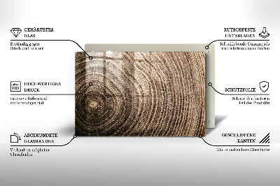 Glasuntersetzer für Grabkerze Holzringe
