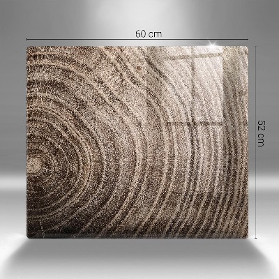 Glasuntersetzer für Grabkerze Holzringe