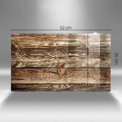 Glasplatte für Grabkerzen Holzplankenstruktur