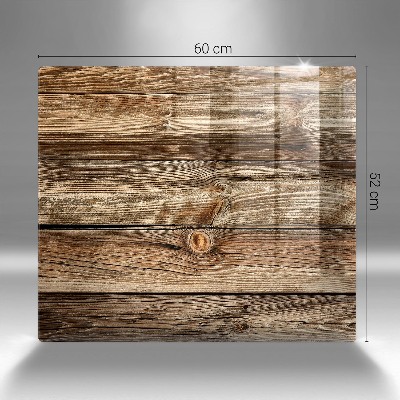Glasplatte für Grabkerzen Holzplankenstruktur