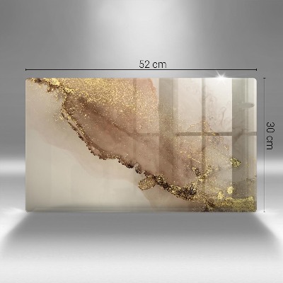 Glasplatte für Grabkerzen Goldabstraktion