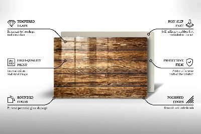 Glasunterlage für Grabkerzen Bretter mit Holzstruktur