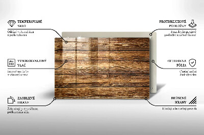 Glasunterlage für Grabkerzen Bretter mit Holzstruktur