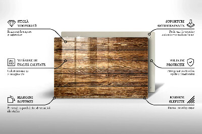 Glasunterlage für Grabkerzen Bretter mit Holzstruktur