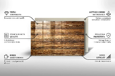 Glasunterlage für Grabkerzen Bretter mit Holzstruktur