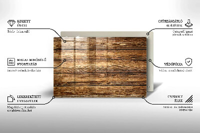 Glasunterlage für Grabkerzen Bretter mit Holzstruktur