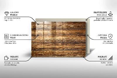 Glasunterlage für Grabkerzen Bretter mit Holzstruktur