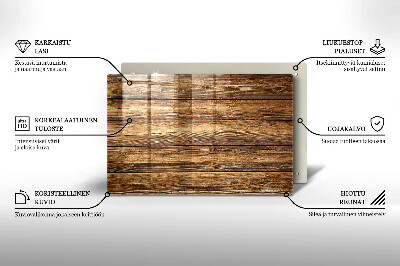 Glasunterlage für Grabkerzen Bretter mit Holzstruktur