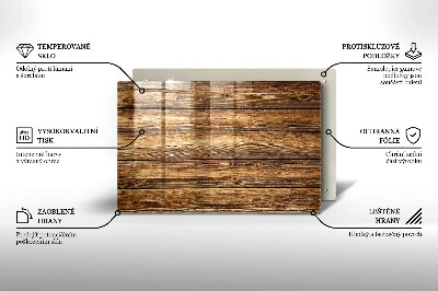 Glasunterlage für Grabkerzen Bretter mit Holzstruktur