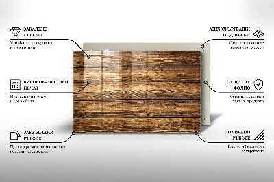 Glasunterlage für Grabkerzen Bretter mit Holzstruktur