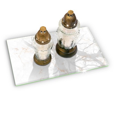 Grabkerzen Unterlage Eleganter Marmorstein