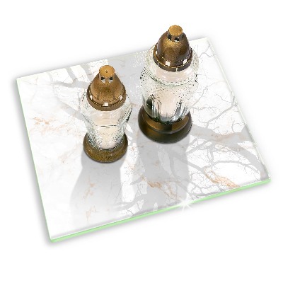 Grabkerzen Unterlage Eleganter Marmorstein