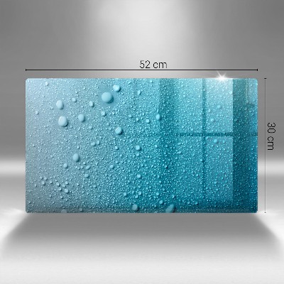 Glasuntersetzer für Grabkerze Wassertropfen