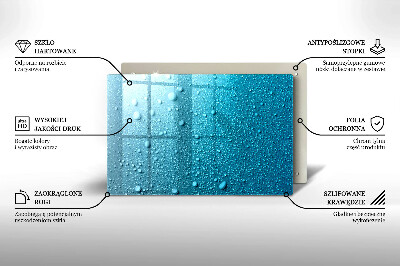 Glasuntersetzer für Grabkerze Wassertropfen