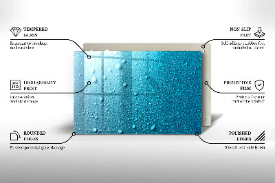 Glasuntersetzer für Grabkerze Wassertropfen
