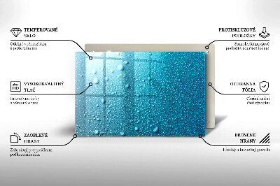 Glasuntersetzer für Grabkerze Wassertropfen