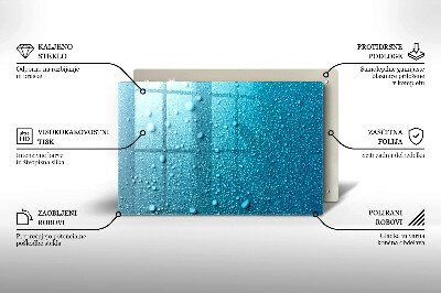 Glasuntersetzer für Grabkerze Wassertropfen