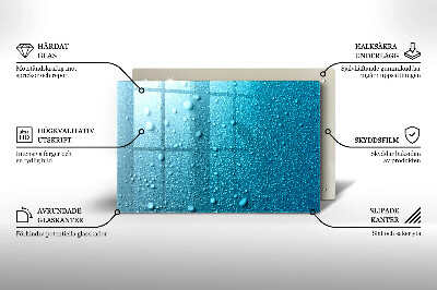 Glasuntersetzer für Grabkerze Wassertropfen