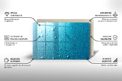 Glasuntersetzer für Grabkerze Wassertropfen