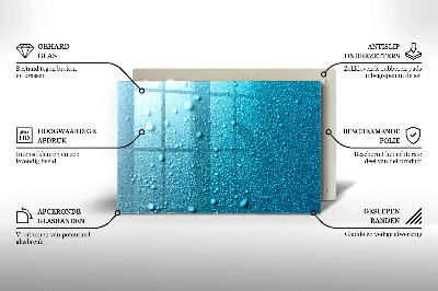 Glasuntersetzer für Grabkerze Wassertropfen