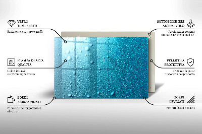 Glasuntersetzer für Grabkerze Wassertropfen