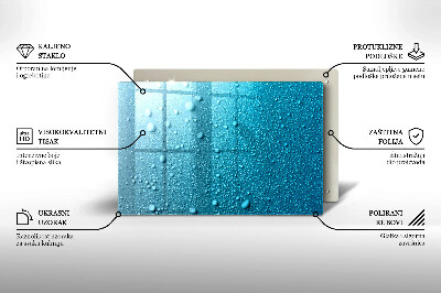 Glasuntersetzer für Grabkerze Wassertropfen
