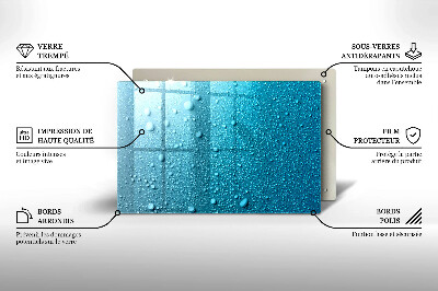 Glasuntersetzer für Grabkerze Wassertropfen