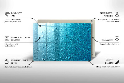 Glasuntersetzer für Grabkerze Wassertropfen