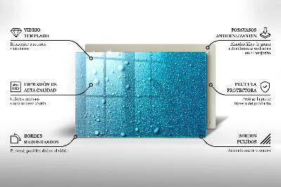 Glasuntersetzer für Grabkerze Wassertropfen