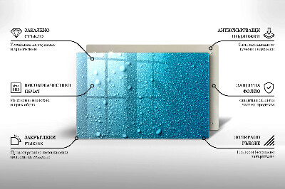 Glasuntersetzer für Grabkerze Wassertropfen